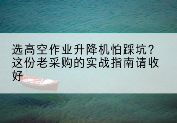碾子山高空作业升降机厂家推荐-选高空作业升降机怕踩坑？这份老采购的实战指南请收好